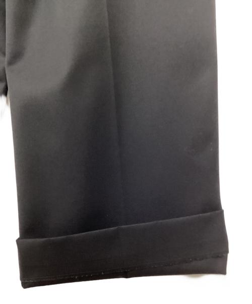 ATON（エイトン）ATON (エイトン) ウールギャバジンタックワイドパンツ ブラック サイズ:2の古着・服飾アイテム