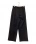 ATON（エイトン）の古着「ウールギャバジンタックワイドパンツ」｜ブラック