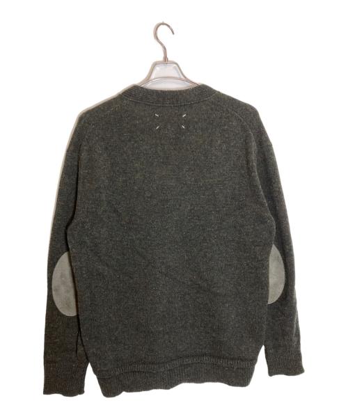 Maison Margiela（メゾンマルジェラ）Maison Margiela (メゾンマルジェラ) 5G エルボーパッチニットカーディガン オリーブ サイズ:Ｍの古着・服飾アイテム
