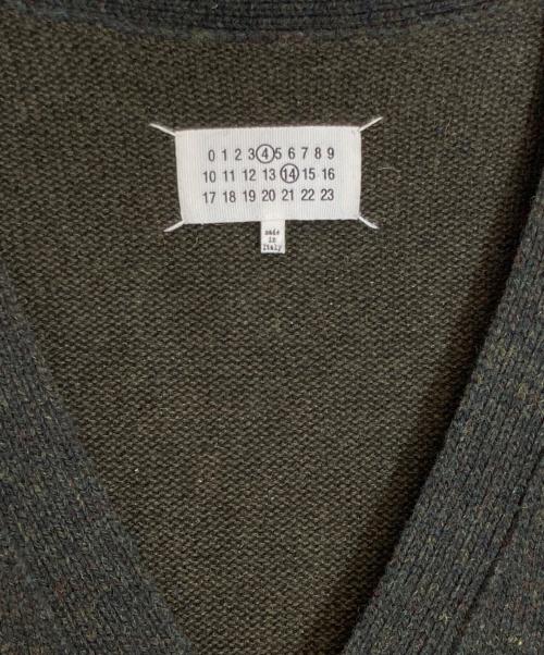 Maison Margiela（メゾンマルジェラ）Maison Margiela (メゾンマルジェラ) 5G エルボーパッチニットカーディガン オリーブ サイズ:Ｍの古着・服飾アイテム