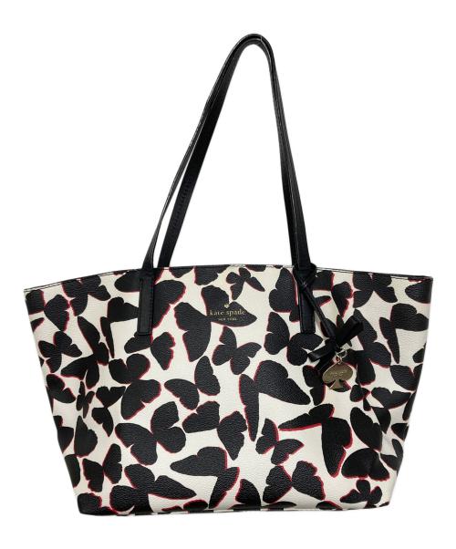 Kate Spade（ケイトスペード）Kate Spade (ケイトスペード) トートバッグ ホワイト×ブラックの古着・服飾アイテム