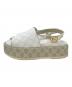 GUCCI (グッチ) GGプラットフォームサンダル ホワイト サイズ:38 1/2：18000円