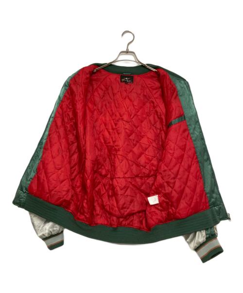 Ms NICX SIXX（ニックシックス）Ms NICX SIXX (ニックシックス) 和柄スカジャン グリーン サイズ:Ｌの古着・服飾アイテム