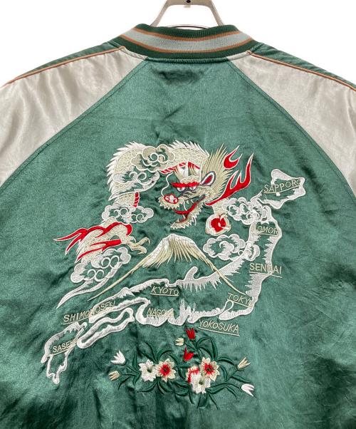 Ms NICX SIXX（ニックシックス）Ms NICX SIXX (ニックシックス) 和柄スカジャン グリーン サイズ:Ｌの古着・服飾アイテム