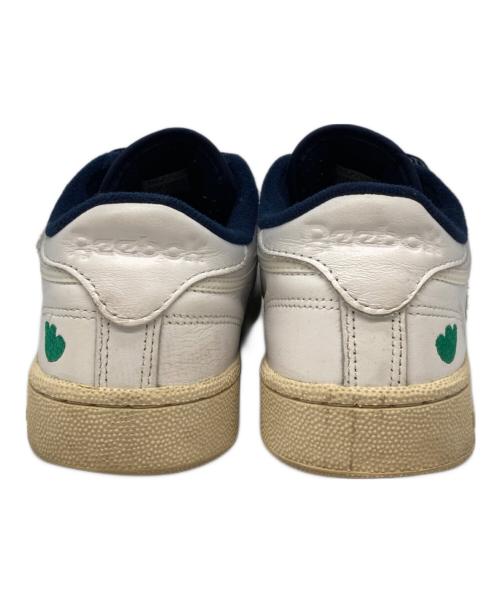 REEBOK（リーボック）REEBOK (リーボック) BoTT (ボット) Club C 85 ローカットスニーカー ホワイト×ネイビー サイズ:US9.5の古着・服飾アイテム