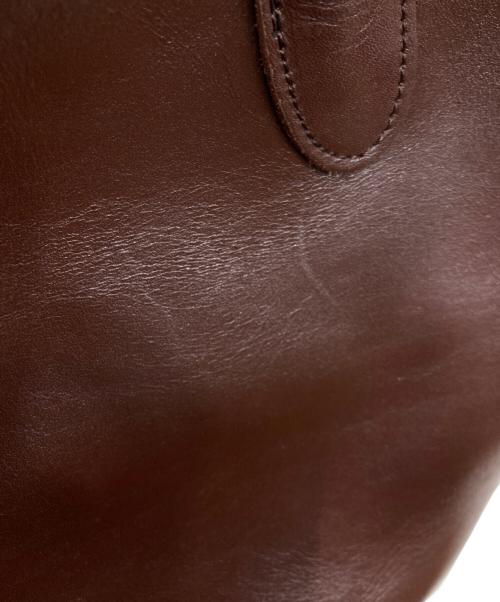 TIDE WAY（タイドウェイ）TIDE WAY (タイドウェイ) レザーハンドバッグ ブラウンの古着・服飾アイテム