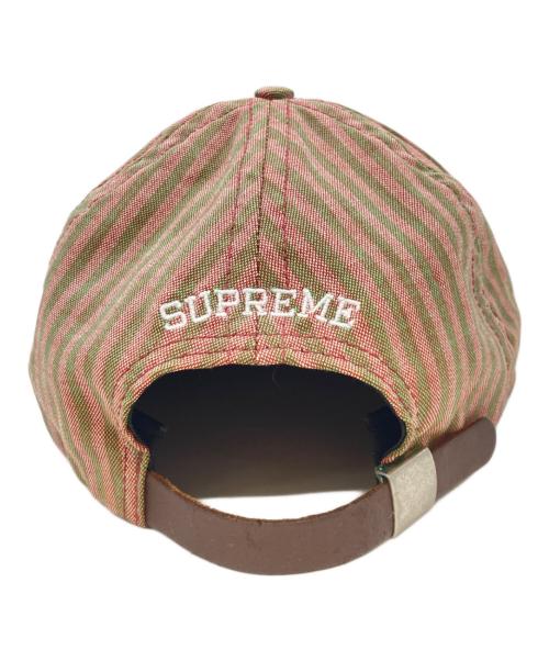 SUPREME（シュプリーム）SUPREME (シュプリーム) キャップ ピンク×ライトグリーンの古着・服飾アイテム
