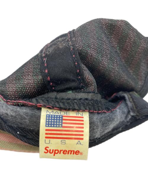 SUPREME（シュプリーム）SUPREME (シュプリーム) キャップ ピンク×ライトグリーンの古着・服飾アイテム