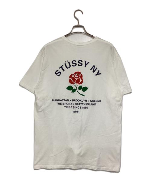 stussy（ステューシー）stussy (ステューシー) プリントTシャツ ホワイト サイズ:X X Lの古着・服飾アイテム