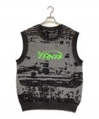 taka originalタカ オリジナル）の古着「ニットベスト」｜グレー