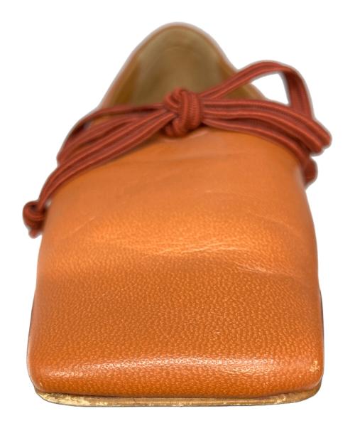 Pippichic（ピッピシック）Pippichic (ピッピシック) スクエアバレエシューズ ブラウン サイズ:37 1/2の古着・服飾アイテム