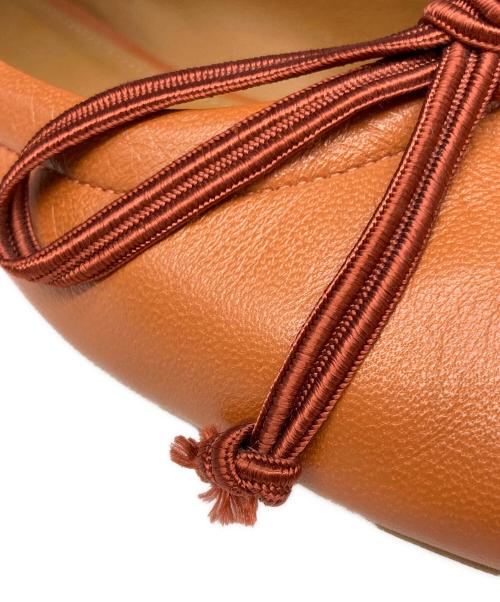 Pippichic（ピッピシック）Pippichic (ピッピシック) スクエアバレエシューズ ブラウン サイズ:37 1/2の古着・服飾アイテム