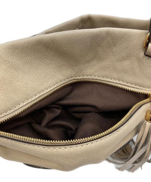 LOEWE（ロエベ）LOEWE (ロエベ) アナグラムタッセルトートバッグ ベージュの古着・服飾アイテム