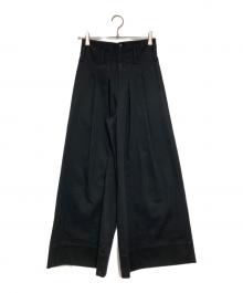 cygne（シーニュ）の古着「チノワイドパンツ Eric」｜ブラック