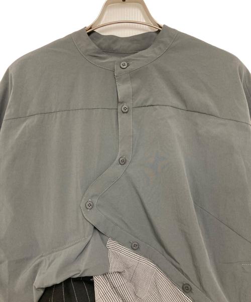 UN3D.（アンスリード）UN3D. (アンスリード) パターンミックスシャツ グレー サイズ:36の古着・服飾アイテム