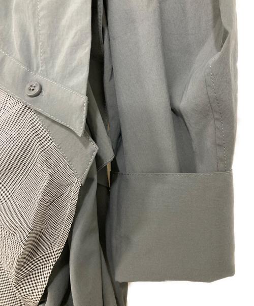 UN3D.（アンスリード）UN3D. (アンスリード) パターンミックスシャツ グレー サイズ:36の古着・服飾アイテム