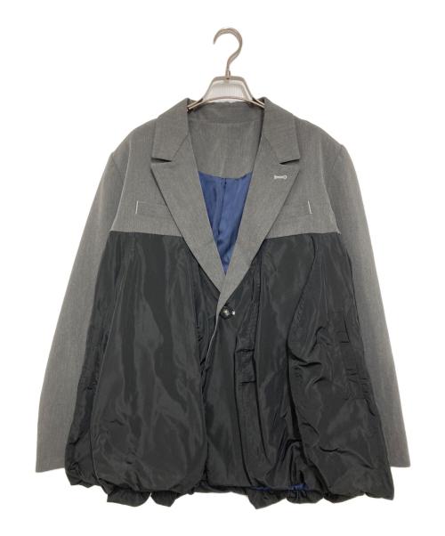 OMMO（オーエムエムオー）OMMO (オーエムエムオー) フラスコパターンドッキングジャケット グレー サイズ:不明の古着・服飾アイテム