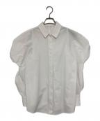 cygneシーニュ）の古着「比翼パワショルシャツブラウス」｜ホワイト