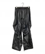 DIESELディーゼル）の古着「フェイクレザーパンツ」｜ブラック