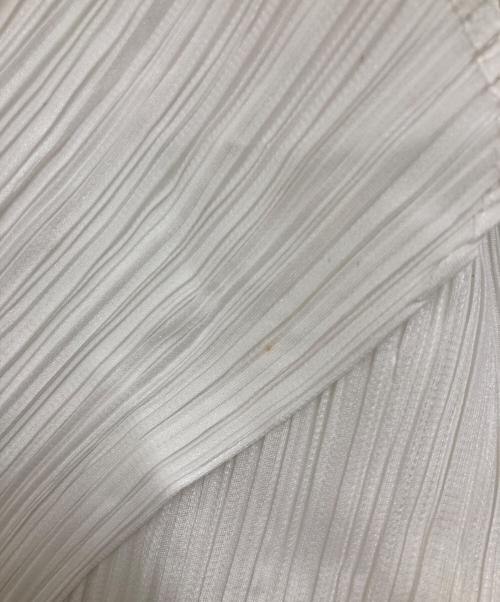 PLEATS PLEASE（プリーツプリーズ）PLEATS PLEASE (プリーツプリーズ) ドルマンスリーブプリーツカーディガン ホワイト サイズ:3の古着・服飾アイテム
