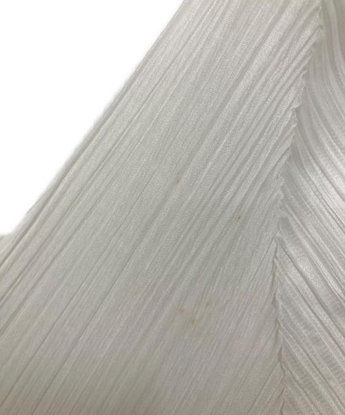 PLEATS PLEASE（プリーツプリーズ）PLEATS PLEASE (プリーツプリーズ) ドルマンスリーブプリーツカーディガン ホワイト サイズ:3の古着・服飾アイテム