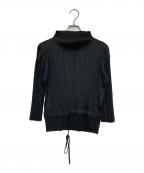 PLEATS PLEASEプリーツプリーズ）の古着「ウエストドロープリーツトップ」｜ブラック