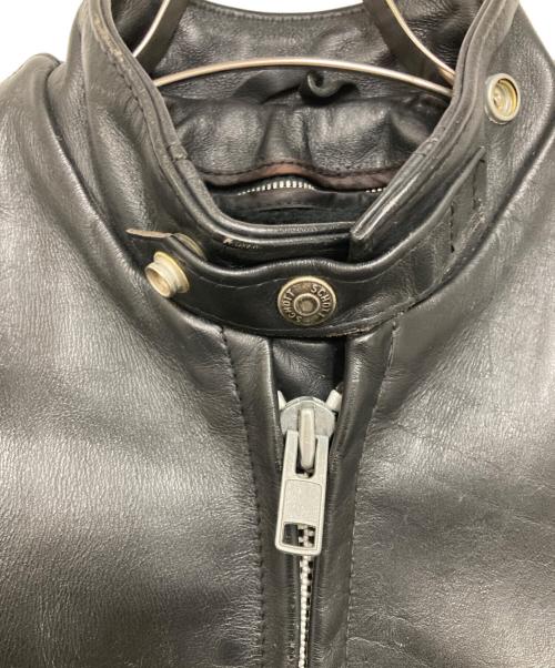 Schott（ショット）Schott (ショット) ライナー付シングルライダースジャケット ブラック サイズ:32の古着・服飾アイテム