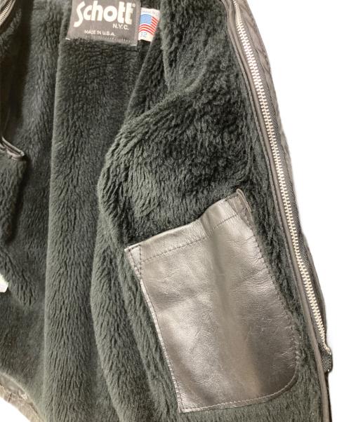 Schott（ショット）Schott (ショット) ライナー付シングルライダースジャケット ブラック サイズ:32の古着・服飾アイテム