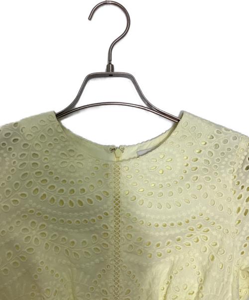 CELFORD（セルフォード）CELFORD (セルフォード) コットンエンブロイダリー レースワンピース イエロー サイズ:36の古着・服飾アイテム