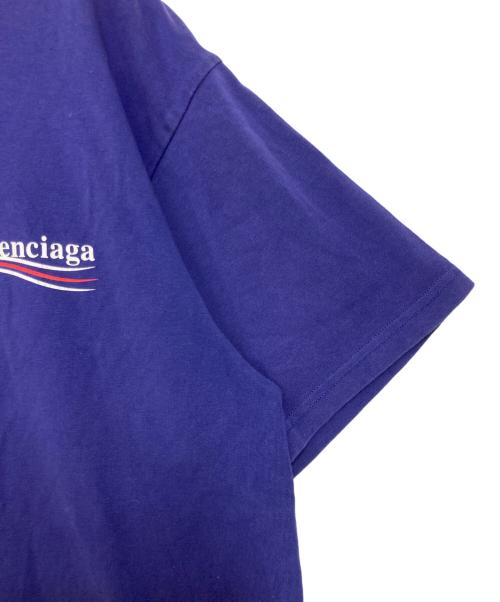 BALENCIAGA（バレンシアガ）BALENCIAGA (バレンシアガ) キャンペーンロゴTシャツ ブルー サイズ:Ｓの古着・服飾アイテム