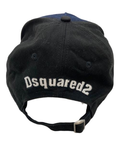DSQUARED2（ディースクエアード）DSQUARED2 (ディースクエアード) キャップ ブラック×インディゴの古着・服飾アイテム