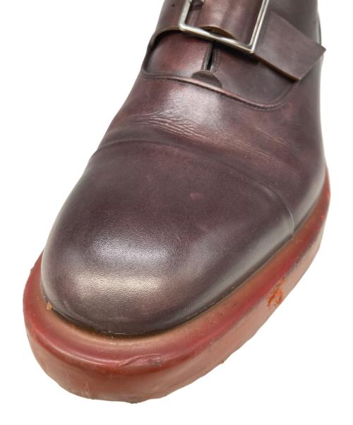 ERMENEGILDO ZEGNA（エルメネジルド・ゼニア）ERMENEGILDO ZEGNA (エルメネジルド・ゼニア) モンクストラップシューズ ブラウン サイズ:9 1/2の古着・服飾アイテム