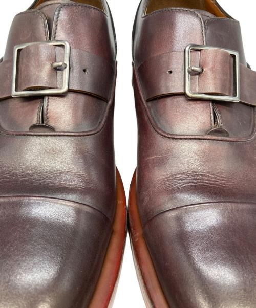 ERMENEGILDO ZEGNA（エルメネジルド・ゼニア）ERMENEGILDO ZEGNA (エルメネジルド・ゼニア) モンクストラップシューズ ブラウン サイズ:9 1/2の古着・服飾アイテム