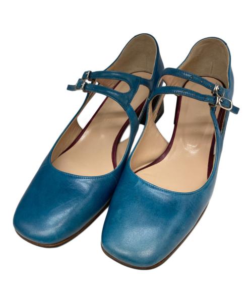 HTHREE（エイチスリー）HTHREE (エイチスリー) ストラップパンプス ブルー サイズ:38の古着・服飾アイテム