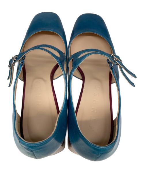 HTHREE（エイチスリー）HTHREE (エイチスリー) ストラップパンプス ブルー サイズ:38の古着・服飾アイテム