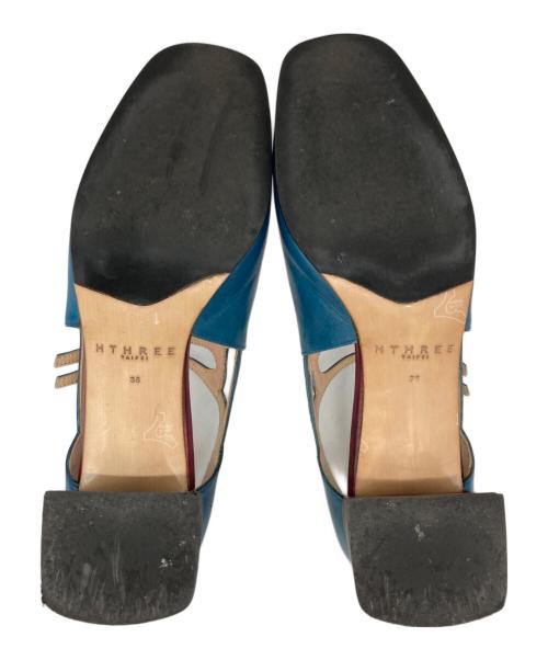 HTHREE（エイチスリー）HTHREE (エイチスリー) ストラップパンプス ブルー サイズ:38の古着・服飾アイテム