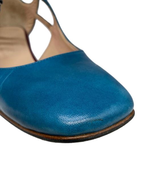 HTHREE（エイチスリー）HTHREE (エイチスリー) ストラップパンプス ブルー サイズ:38の古着・服飾アイテム