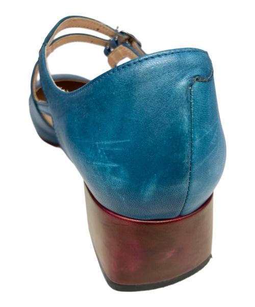 HTHREE（エイチスリー）HTHREE (エイチスリー) ストラップパンプス ブルー サイズ:38の古着・服飾アイテム