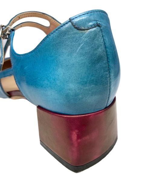 HTHREE（エイチスリー）HTHREE (エイチスリー) ストラップパンプス ブルー サイズ:38の古着・服飾アイテム
