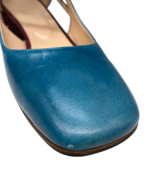 HTHREE（エイチスリー）HTHREE (エイチスリー) ストラップパンプス ブルー サイズ:38の古着・服飾アイテム