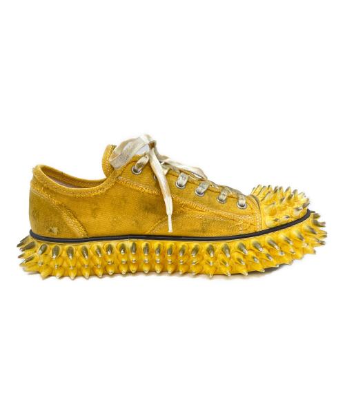 doublet（ダブレット）doublet (ダブレット) ダーティ スパイク トゥ キャップ キャンバス スニーカー オレンジ サイズ:25.5の古着・服飾アイテム