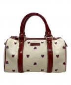 GUCCIグッチ）の古着「ジョイハートミニボストンバッグ」｜ホワイト×レッド