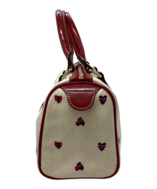 GUCCI（グッチ）GUCCI (グッチ) ジョイハートミニボストンバッグ ホワイト×レッド サイズ:-の古着・服飾アイテム