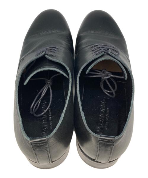 PADRONE（パドローネ）PADRONE (パドローネ) ダービープレーントゥシューズ ブラック サイズ:41の古着・服飾アイテム