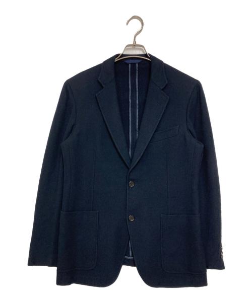 Belvest（ベルヴェスト）Belvest (ベルヴェスト) ウール鹿の子テーラードジャケット ネイビー サイズ:４８の古着・服飾アイテム