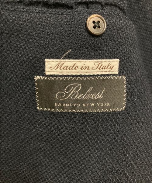 Belvest（ベルヴェスト）Belvest (ベルヴェスト) ウール鹿の子テーラードジャケット ネイビー サイズ:４８の古着・服飾アイテム