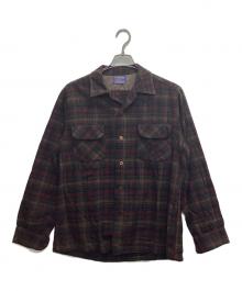 PENDLETON（ペンドルトン）の古着「ヴィンテージウール ボードシャツ」｜ブラウン×レッド