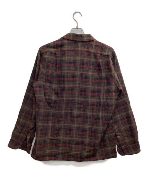 PENDLETON（ペンドルトン）PENDLETON (ペンドルトン) ヴィンテージウール ボードシャツ ブラウン×レッド サイズ:Mの古着・服飾アイテム