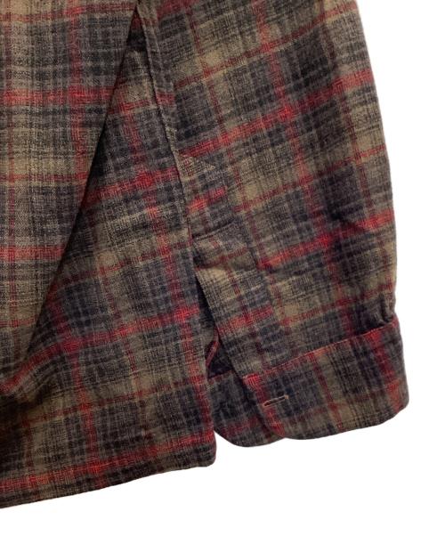 PENDLETON（ペンドルトン）PENDLETON (ペンドルトン) ヴィンテージウール ボードシャツ ブラウン×レッド サイズ:Mの古着・服飾アイテム