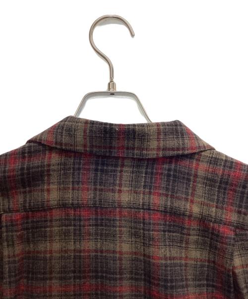 PENDLETON（ペンドルトン）PENDLETON (ペンドルトン) ヴィンテージウール ボードシャツ ブラウン×レッド サイズ:Mの古着・服飾アイテム